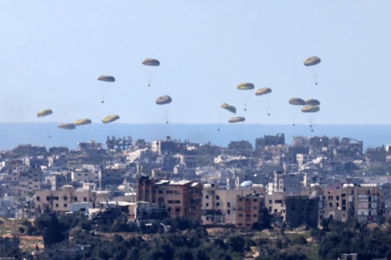 Máy bay quân sự của 5 nước thả viện trợ xuống Gaza |Tân Thế Kỷ| TTK NEWS