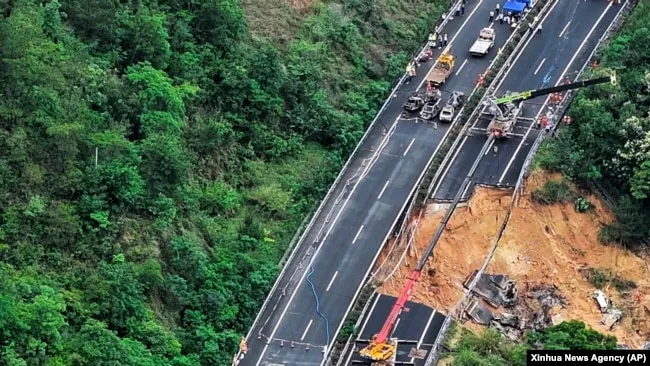 Trung Quốc: Sập đường cao tốc Quảng Đông, hơn 50 người thương vong