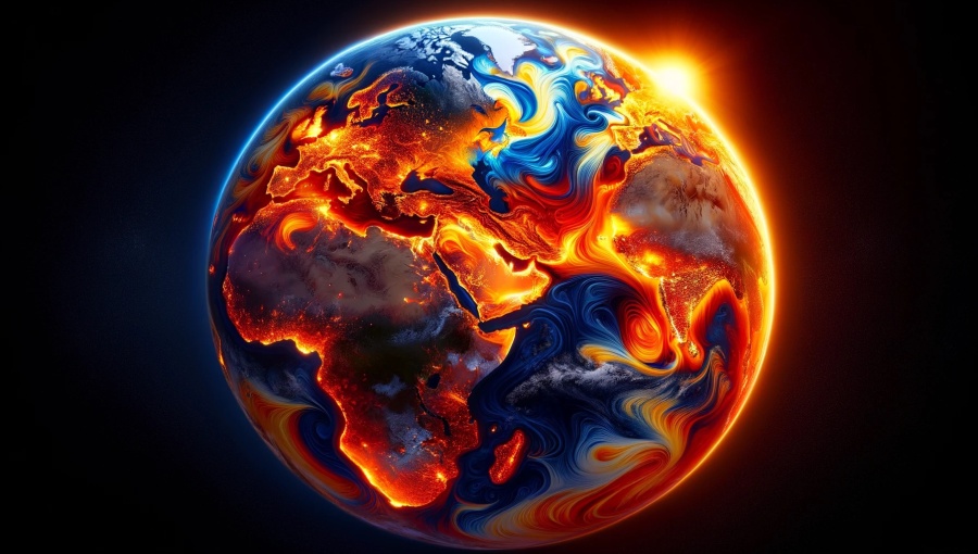 bneGeneric bneGreen global warming Earth during daylight heat emanating from each country 1