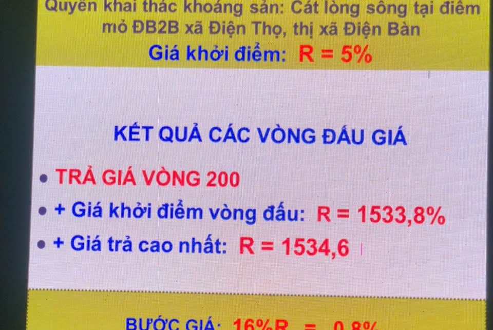 bat ngo phien dau gia mo cat o quang nam khoi diem 12 ty dong chot 370 ty dong 2