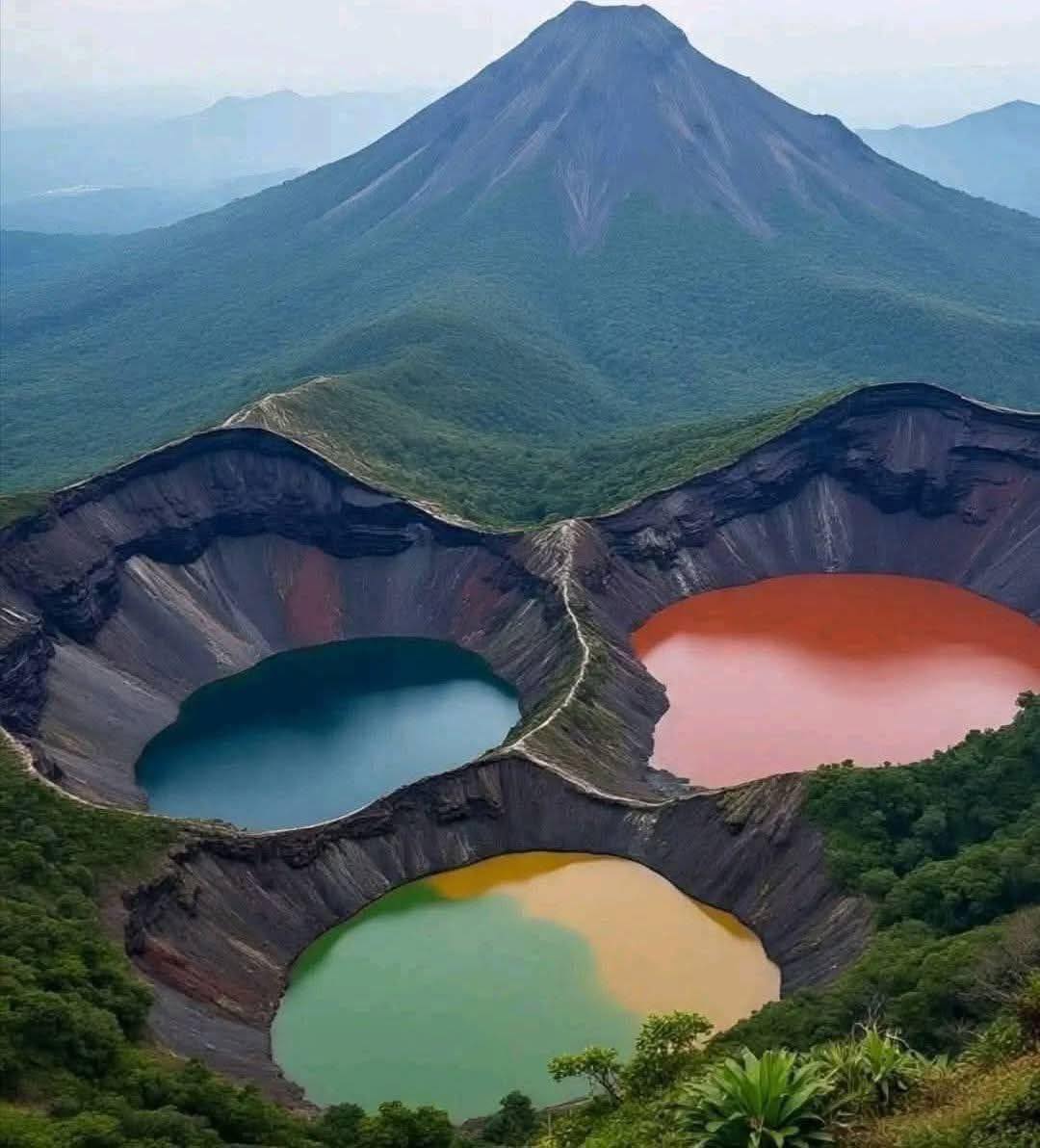 Bí ẩn hồ Kelimutu kỳ lạ đổi màu liên tục ở Indonesia