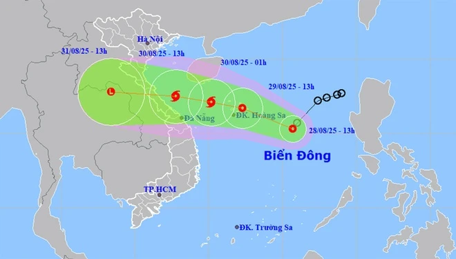 Biển Đông có thể đón bão số 6, miền Bắc và miền Trung mưa lớn từ 29/8