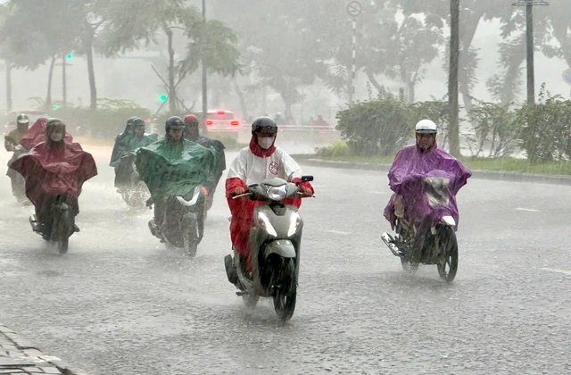 Ảnh hưởng bão số 8, TP.HCM mưa lớn như trút nước