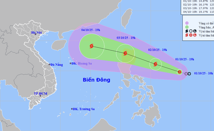 Bão sắp hình thành từ áp thấp nhiệt đới ngoài khơi Philippines khả năng cao lại đổ bộ vào nước ta