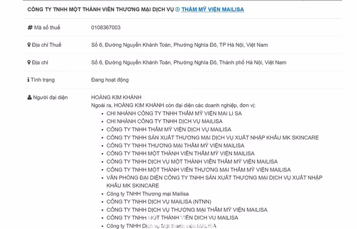 Chuỗi thẩm mỹ viện Mailisa: Bất ngờ giải thể dồn dập nhiều công ty, chuyện gì đang xảy ra?