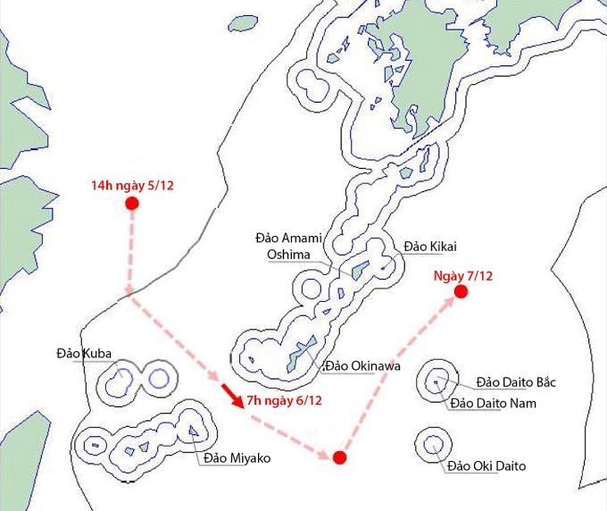 Tàu sân bay Trung Quốc 'chuyển hướng bất thường' khi tới gần Nhật Bản