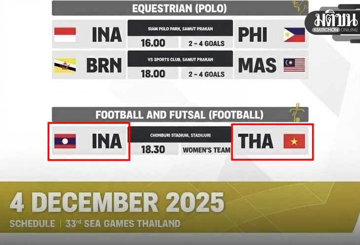 Ban tổ chức Thái Lan lại nhầm lẫn quốc kỳ liên quan Việt Nam trên web SEA Games 33
